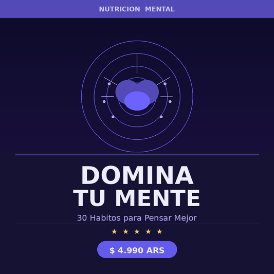 Domina tu Mente - Ebook 30 Habitos para Pensar Mejor - Nutricion Mental