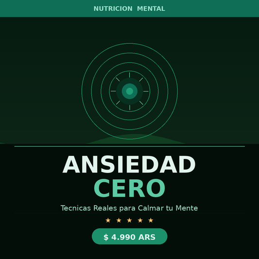 Ansiedad Cero - Ebook Tecnicas Reales para Calmar tu Mente - Nutricion Mental