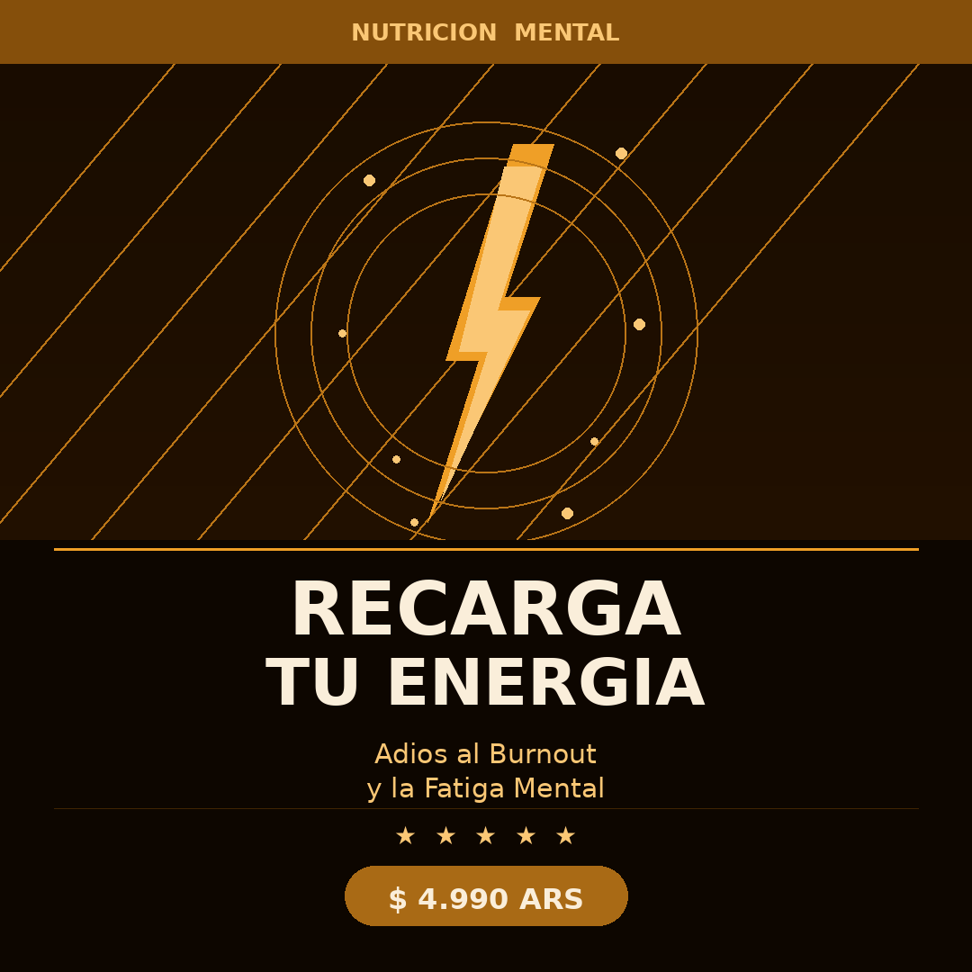 Recarga tu Energia - Ebook Adios al Burnout y la Fatiga Mental - Nutricion Mental